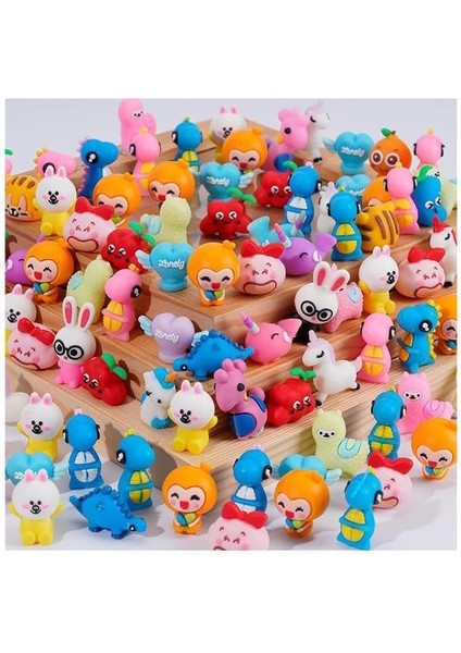 Başlığı Figürlü 30 Adet Kalem Süsü Kızlar Için Değişik Karkatür Hayvan Silikon Kalem Başlığı Sevimli Kalem Başlıkları