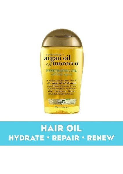 Yenileme+Argan Yağı Fas Penetran Saç Yağı Tedavisi, Nemlendirici ve Güçlendirme Ipeksi Saç Yağı Tüm Saç Tipleri Için, Paraben Içermez, Sülfatlı Yüzey Maddeleri Içermez, 3.3 ml fırsatları