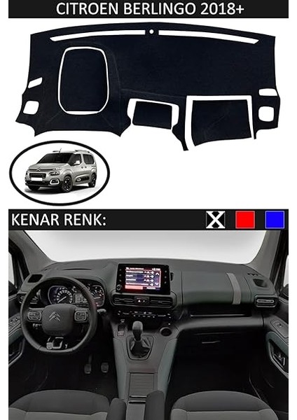 Modelleri Torpido Koruma Halısı Siyah Kenar Renk Siyah Citroen Berlingo 2018 ile Uyumlu fiyatları