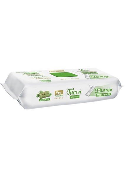 Doğadan Pratik Temizlik Yer Havlusu Yeşil Sabun 50 Yaprak