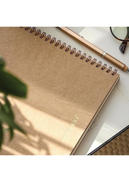 Kraft Karton Kapak 70 Yaprak 110 Gram Düz Çizgisiz Not Defteri fırsatları