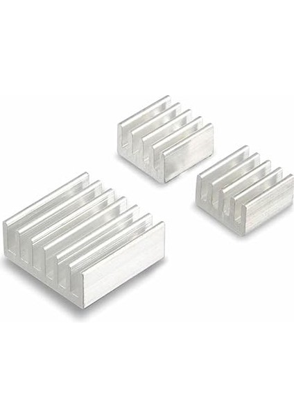 Adet Aluminyum Metal Soğutucu Blok Raspberry Pi Termal Etiket Gümüş Renk Radyatör Amfi LED Entegre VGA Ram Memory Cpu Gpu Transistör Peltier Isı Düşürücü