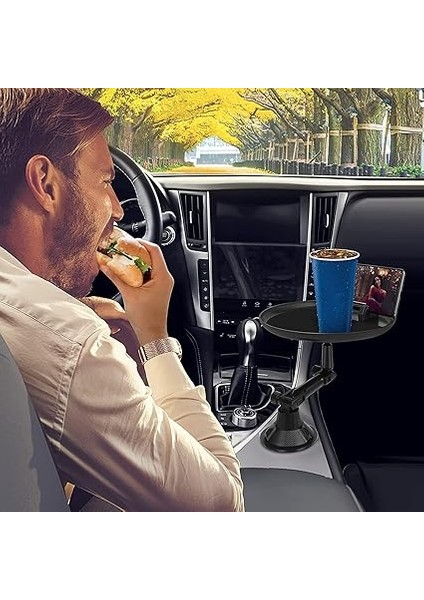 Araç Içi Telefon Tutucu Tepsisi Araba Için Ayarlanabilir 8,3 Inçlik Tepsi Üstü Telefon Tutucu, Telefon Yuvası ve 360 ° Döndürme Özellikli Araba Yemek Tutucu Tepsi fiyatları