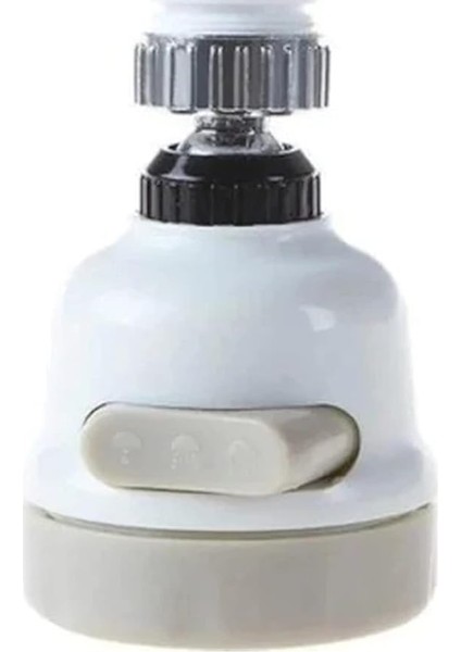 Plastik 3 Fonksiyonlu Mutfak Lavabo Başlığı 360 Derece Döner Musluk Ucu Kireç Tutmaz 1410