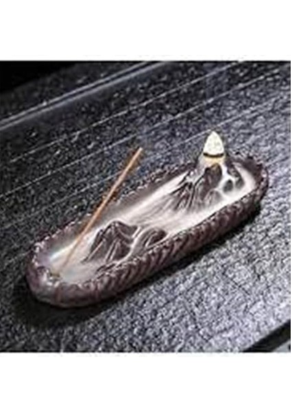 Dağ Temalı Geri Akış Tütsülük Çubuk Tütsüye Uyumludur (Siyah) modelleri