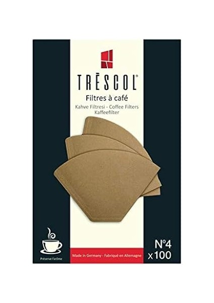 Kahve Filtresi, Naturel Kağıt, 4 Numara, Büyük Boy, 100'LÜ Paket fiyatları