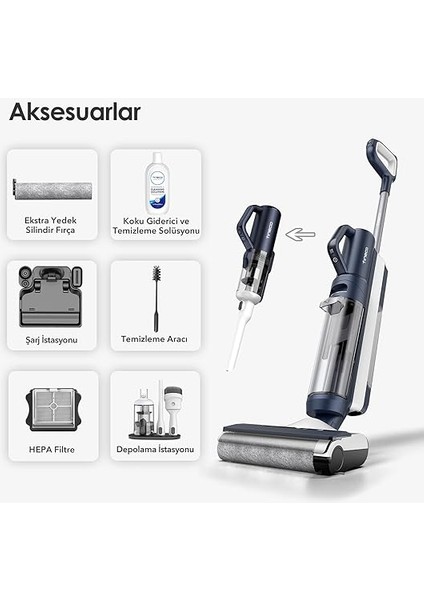 Floor One S5 Combo Plus Akıllı Dikey Süpürge & Paspas - Islak & Kuru (Resmi Distribütör Garantili) fiyatları