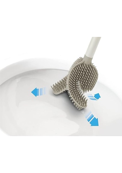 Joseph Flex 360- Gelişmiş Tuvalet Fırçası ve Saklama Tutucu Seti, Damlatmaz, Tıkanmaz, Üç Kat Hareketli, Değiştirilebilir Fırça Başlığı, Mat Yüzey, Bej indirimleri