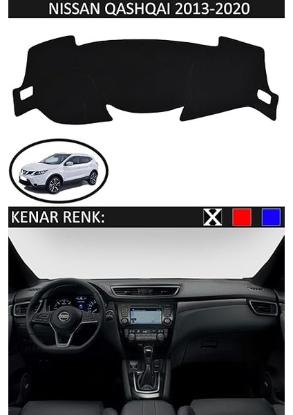 Torpido Koruma Halısı Siyah Kenar Renk Siyah Nissan Qashqai 2013-2020 ile Uyumlu fiyatları