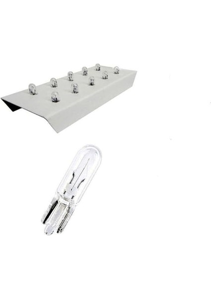 Adet 12V T5 1.2W Mini Dipsiz Standart Renk Ampul