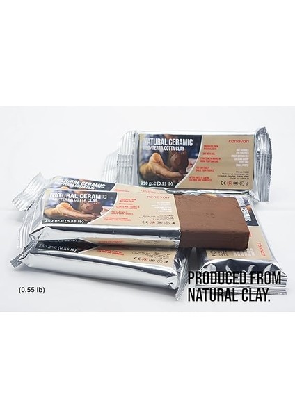 Seramik Kil Hamuru, Kırmızı Terra/cotta 250 gr Fırınlamaya Gerek Olmayan Güzel Sanatlar Figür Heykel Modelleme Oyun ve Montessori Sınıfları Için Toksik Olmayan Doğal Kil fırsatları