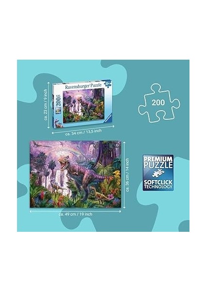 128921 Dinozorlar Çocuk Puzzle, 200 Parça modelleri