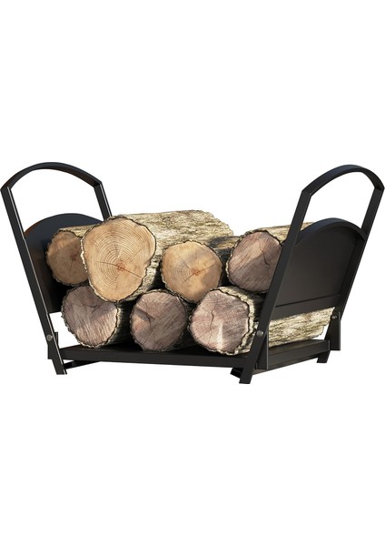 Katlanabilir Dekoratif Klasik Metal Gövde Şömine-Soba Odunluk Standı