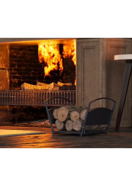 Katlanabilir Dekoratif Klasik Metal Gövde Şömine-Soba Odunluk Standı modelleri