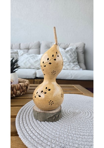 Çiğ Damlası Kabak Lamba Mini Mumluk