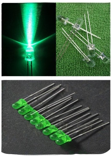 Yeşil Mantar LED Diyot Lamba 150 Li 1 Paket Yeşil 4.8 mm Mini Mantar LED Lamba Deney Bilim Proje Arduino Işığı modelleri