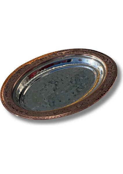 Bakır Sunum Tabağı/kayık El Dövmesi 35 cm fiyatları