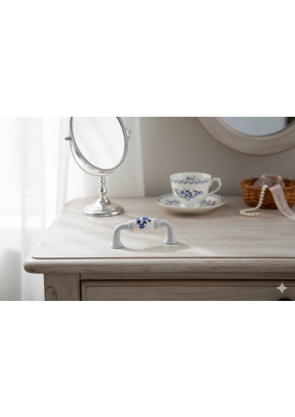 128MM 96MM 64MM Porselen Düğme Mutfak, Dolap, Vestiyer Kulp El Boyaması modelleri