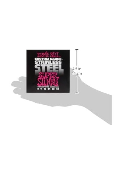 Ball Süper Slinky Paslanmaz Çelik Yara Elektro Gitar Telleri, Ölçü 9-42 fiyatları