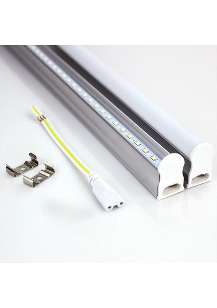 Geldi Mutfak Tezgah Altı Aydınlatma Slim LED Bant Armatür 220 Volt Elektrik Ile Çalışır Mutfak Dolap Altı LED Tezgah Işığı (Gün Işığı, 5 Watt - 31,5 Cm)