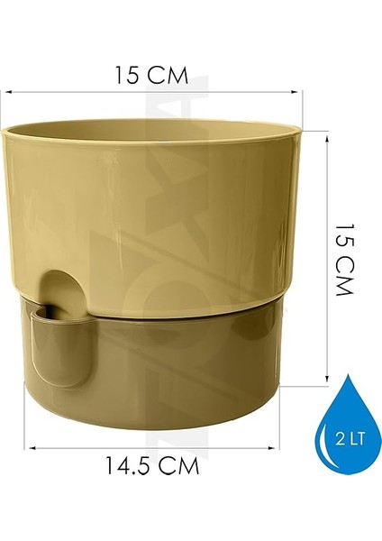 2 Adet Dora Saksı Dekoratif Tabaklı Çiçek Kaktüs Saksısı Parlak Plastik Saksı (Karışık 1, 2 Litre) fiyatları