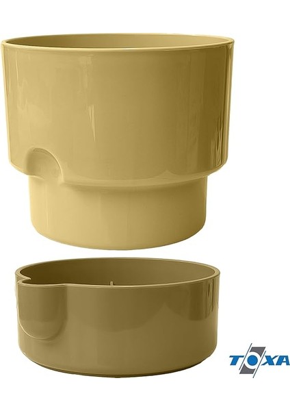 2 Adet Dora Saksı Dekoratif Tabaklı Çiçek Kaktüs Saksısı Parlak Plastik Saksı (Karışık 1, 2 Litre) fırsatları