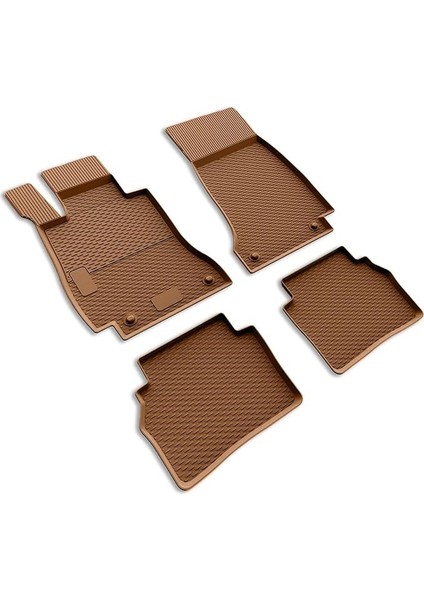 3D Havuzlu Kauçuk Paspas Kahverengi Mercedes E Serisi W214 Sedan (2024 ve Sonrası) ile Uyumlu