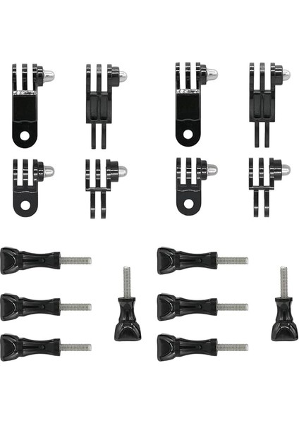 2 Set Ayarlanabilir Döner Kol Uzatma Kolu, Gopro Hero 10, 9, 8, 7, 6, 5 ve Diğer Aksiyon Kameraları Için Kısa ve Uzun Vidalı Kamera Sabit Eklem Montajı