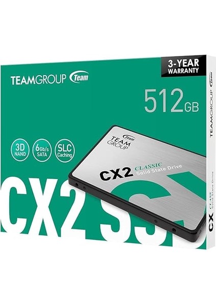 Team Group Cx2 Classic Katı Hal Diski (512 Gb, Sata 6 Gb/s) modelleri