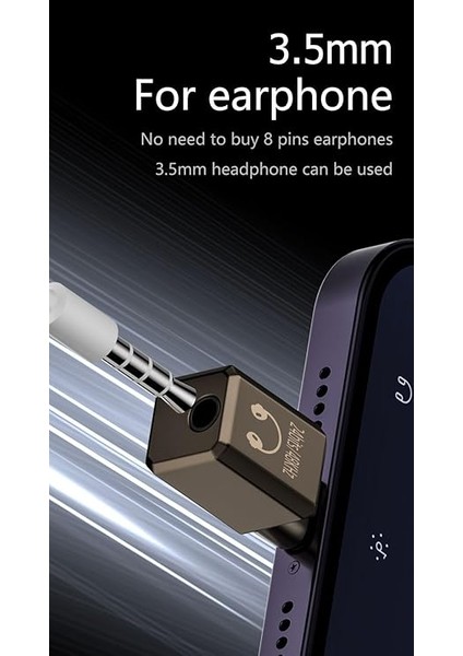 Lightning To 3.5mm Kulaklık Adaptörü Yüksek Ses Kalitesi Çevirici Otgbx modelleri