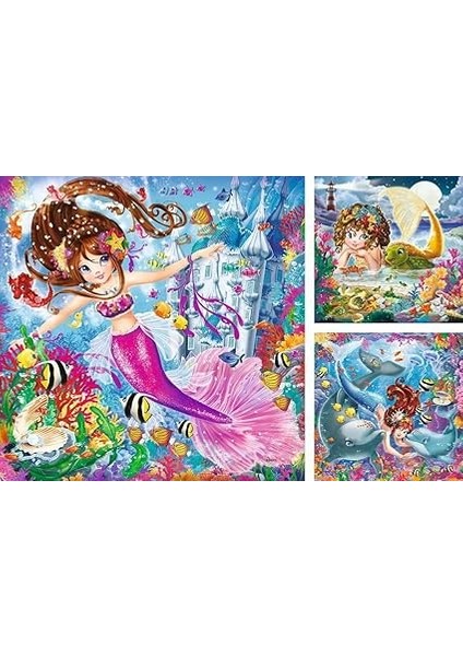 3X49 Parça Puzzle Walt Disney Deniz Kızı Renkli 3+ fiyatları