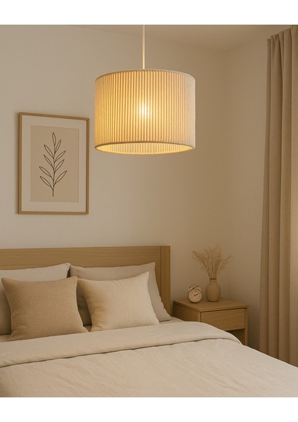 El Yapımı Bej Pamuk Makrome Bohem Modern Avize / Salon ,yatak Odası ,oturma Odası,ofis,mutfak,balkon modelleri