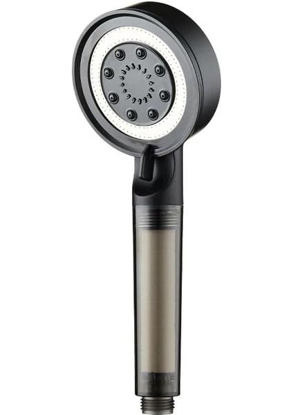 Turbo Filtreli Duş Başlığı, Yüksek Basınçlı Filtreli El Duşu, 5 Fonksiyonlu Filtreli Duş Başlığı, Filtreli El Duşu (Black)