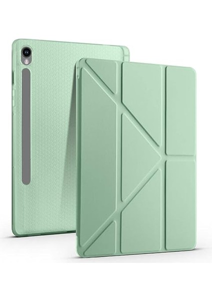 Samsung Galaxy Tab S10 Fe ile Uyumlu Kılıf Tri Folding Silikon Kalem Bölmeli Katlanabilir Standlı Pu Deri Yumuşak Kapak, Tablet Kılıfı [akıllı Kapak, Uyku Modlu], Siyah modelleri