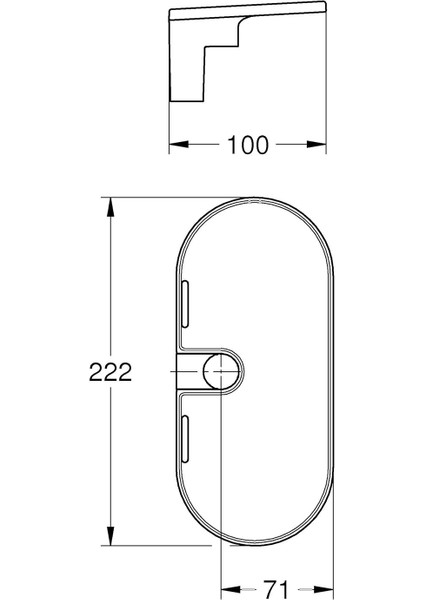 Vitalio Universal Sabunluk, 22 mm Sürgülü Raylar ile Uyumlu Raf, Duş ve Banyo Aksesuarları, Akrilik, 27725001 fiyatları