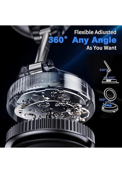 Yükseltilmiş 360° Vakumlu Manyetik Telefon Tutucu, Vakumlu Manyetik Telefon Tutacağı, Araba/spor Salonu/ayna/pürüzsüz Yüzey Için Katlanabilir Cep Tutucu, Magsafe iPhone (Siyah) ile modelleri