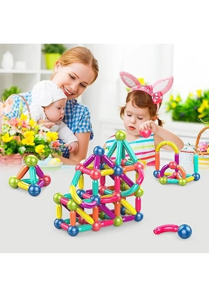 Boy 42 Parça Manyetik Çubuklar ve Toplar Stem Oyuncağı Eğitici Zeka Geliştirici Oyuncak, Manyetik Çubuklar ve Toplar fiyatları