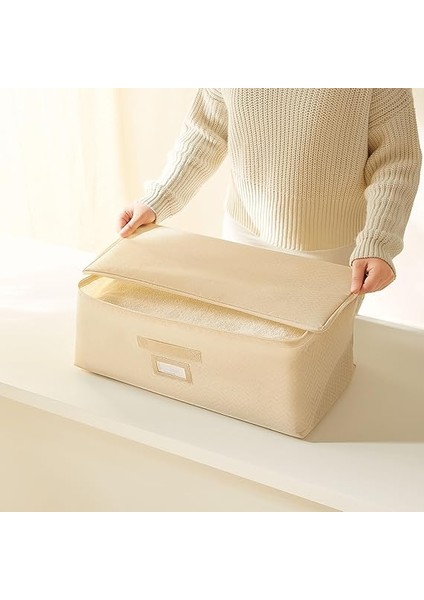 Home Textile Orta Boy Bej Balıksırtı Hurç 52 x 28 x 21 cm fırsatları