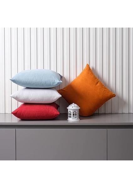 Ölçü Seçenekli Kırlent Kılıfı Dekoratif Düz Sade Kadife Dokulu Punch Yapılabilir 30X50 cm Ekru indirimleri