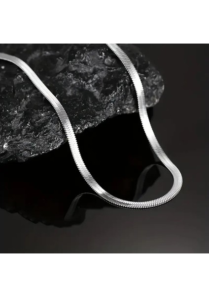 Çelik Kolye Italyan Ezme Model 0.3 mm Genişlik 45 cm Uzunluk Gümüş Silver fiyatları