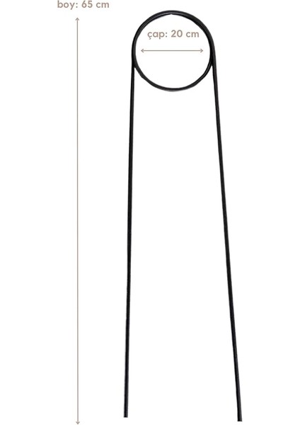 Destek Çubuğu – Siyah Metal Kancalıiğne Model, 65 Cm, Sarmaşık ve Büyük Yapraklı Bitkiler Için fiyatları