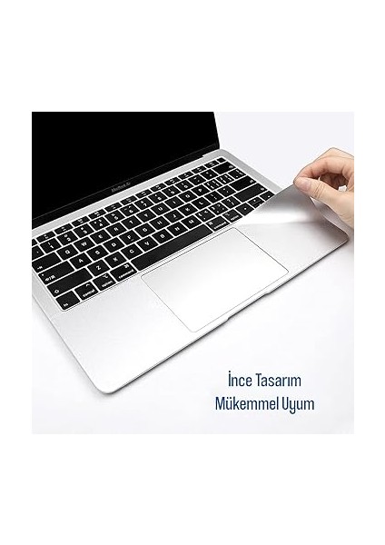 MacBook Air M2-M3-M4 Kılıf 13.6 Inç Touchpad Sticker Kaplama A2681 A3113 A3240 ile Uyumlu Çizik Darbe Önleyici Koruyucu Film Gümüş fırsatları