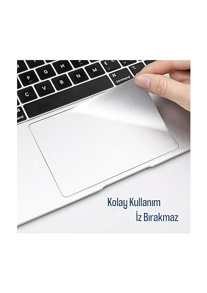 MacBook Air M2-M3-M4 Kılıf 13.6 Inç Touchpad Sticker Kaplama A2681 A3113 A3240 ile Uyumlu Çizik Darbe Önleyici Koruyucu Film Gümüş indirimleri