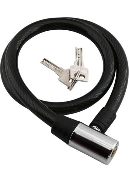 Kilidi 80 cm Halat Zincir Kilit Motosiklet Çelik Kilit Çap 14 Ø Hırsız Önleme Güvenlik