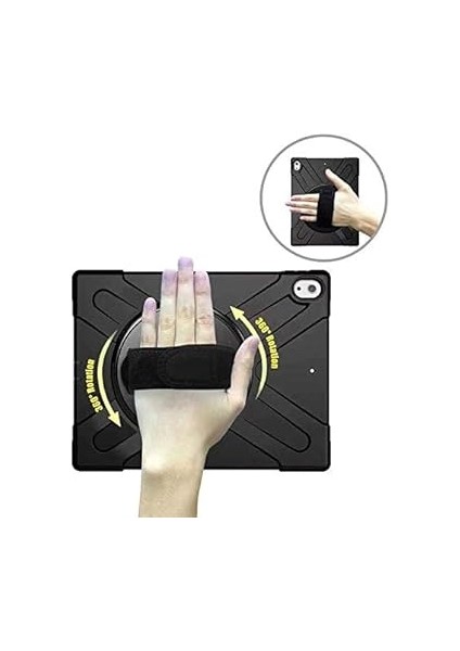 iPad Mini 1 ile Uyumlu Kılıf El Tutamaçlı Standlı Full 360 Koruma Z-Defender Rugged Tablet Kılıf Siyah modelleri