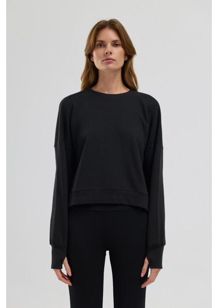 Luna %100 Pamuk Sırt Pencereli Sweatshirt fırsatları