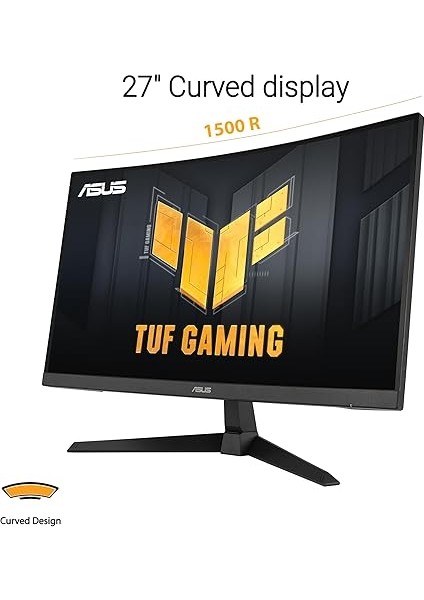 Tuf Gaming VG27VQ3B 27 Kavisli Fast Va Freesync 1920X1080 1ms 180HZ Dp HDMI mm Vesa 3 Yıl Elmb Sync, 90% Dcı-P3 Monitör fiyatları