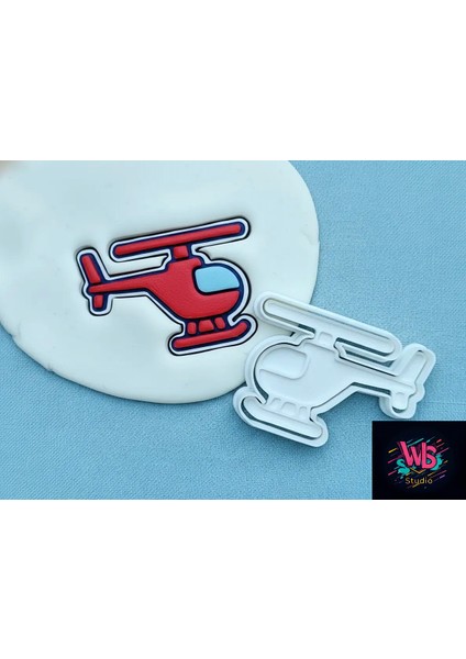 Helikopter Şeklinde Kurabiye Kalıbı ve Şeker Hamuru Şekillendirici