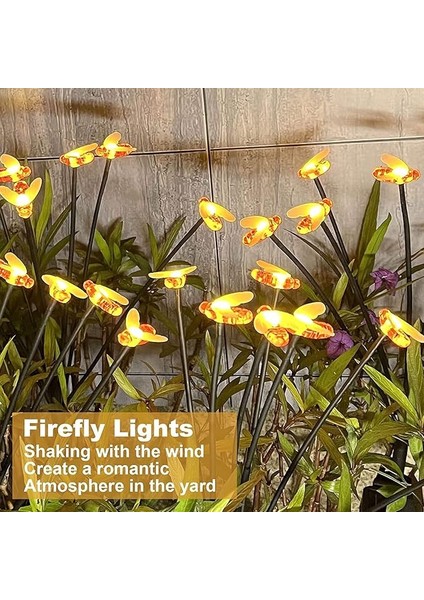 Güneş Enerjili Ateşböceği Işıkları Çim Lambası Su Geçirmez Dış Mekan Yolu Işık Peyzaj Dekoratif Ateşböceği Bahçe Işıkları Gece Işıkları modelleri