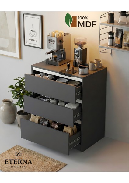 Çekmeceli Kahve Köşesi | Çekmeceli Çok Amaçlı Dolap | Çekmeceli Muftak Dolabı